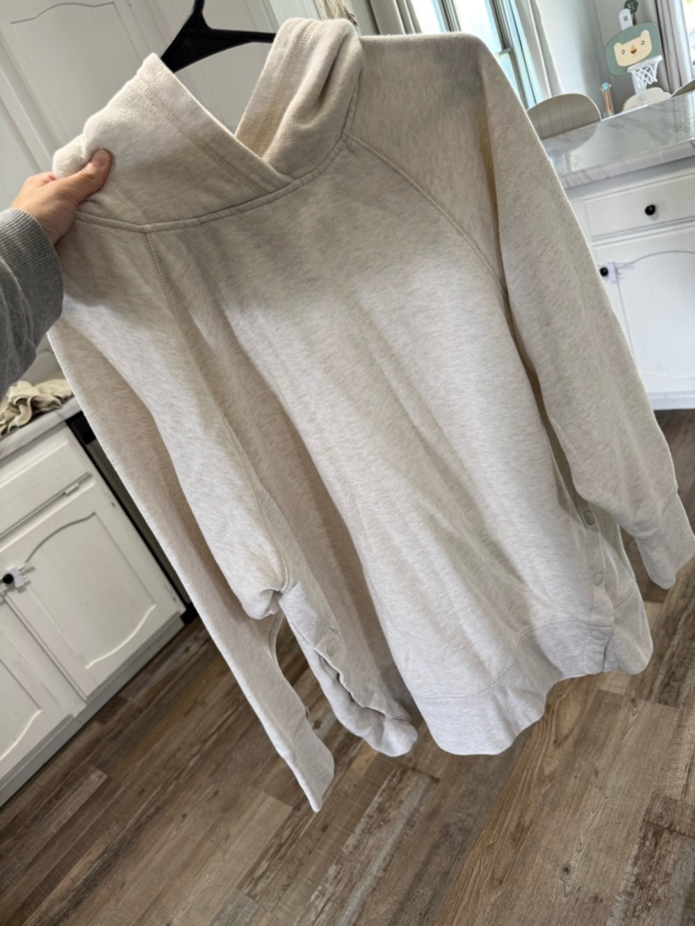AERIE Cream Pullover Hoodie
